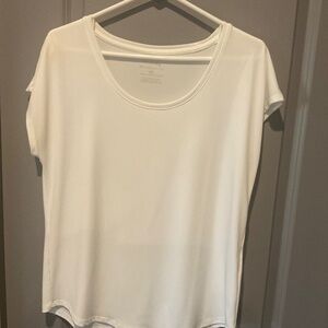 White capped sleeve tee shirt